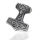 925 Sterling Silberanhänger - Thors Hammer - massiv 20 g - Rückseite geschlossen