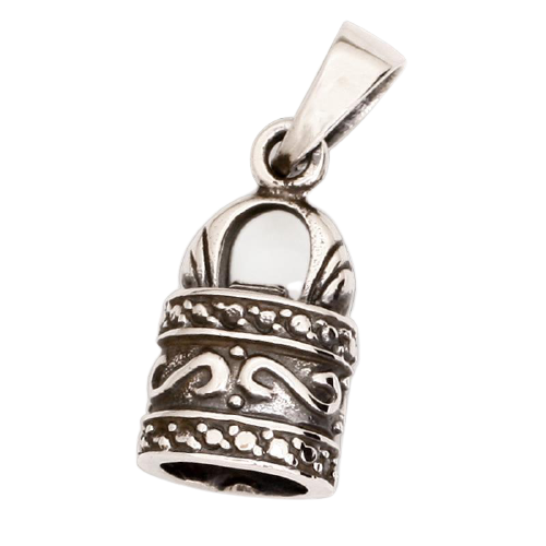 925 Sterling Silberanhänger - Schloss / Handtasche / Glocke
