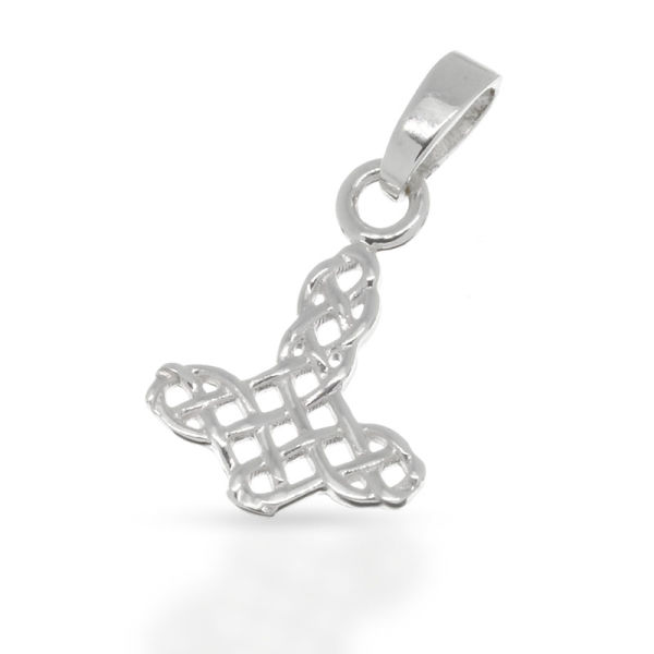 925 Sterling Silberanhänger - Thors Hammer als Keltischer Knoten