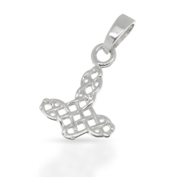 Mjölnir-Anhänger als offener keltischer Knoten aus 925er Silber