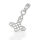 Mjölnir-Anhänger als offener keltischer Knoten aus 925er Silber