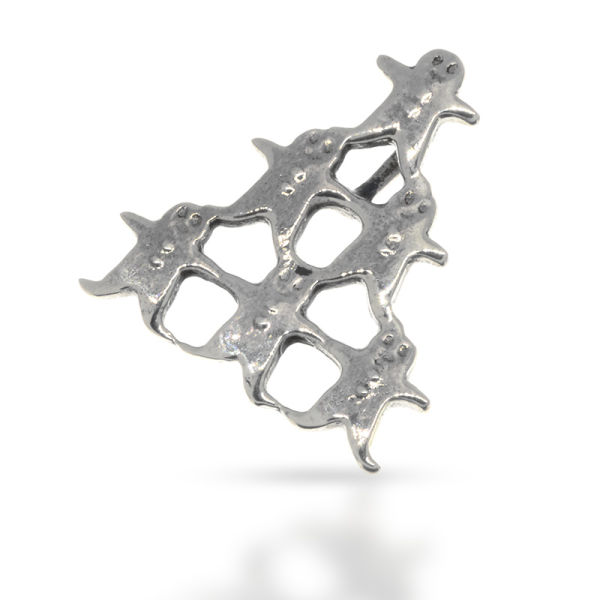 925 Sterling Silberanhänger - Männchenpyramide