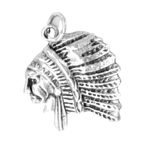 925 Sterling Silberanhänger - Häuptling Gia