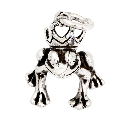 925 Sterling Silberanhänger - Froschkönig Frosch "Djamal"
