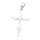 925 Sterling Silberanhänger - Kubikzirkon C/Z Kreuz "Thayet"