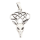 Stag Head Pendant with Celtic Knot Antlers in 925 Sterling Silver