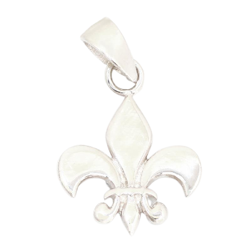 925er Sterling Silberanhänger - Lilie - Fleur de Lys