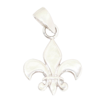 925 sterling silver pendant—lily—fleur de lys