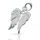 925 sterling silver pendant - angel double wings