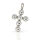 925 Sterling Silver Pendant - Cross Made of Hemispheres