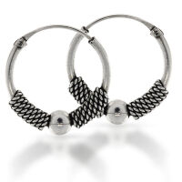 Bali-Creolen „Dali“ aus 925er Silber –...