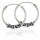 Bali Hoop Earrings in 925 Sterling Silver – Wave Motifs and Grooves, 14 mm (Pair)