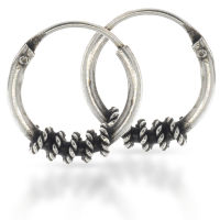 925 Sterling Silber Balicreolen 10 mm