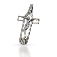 925 Sterling Silberanhänger - Kreuz / Jesus...