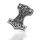 925 Sterling Silberanhänger - Thors Hammer "Ragni" beidseitig geschlossen