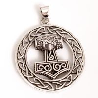 925 Sterling Silberanhänger - Sterling Silber 925 - Thors Hammer im Amulett