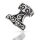 Compact Thors Hammer with Double Spirals in 925 Sterling Silver