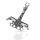 Thors Hammer with Two Horses and Open Knotwork Shaft in 925 Sterling Silver