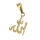 Edelstahlanhänger - Symbol "Allah" PVD-Gold