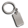 Schlüsselanhänger aus Edelstahlanhänger - mit Gravurplatte 1 Seite Mattiert