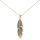Bronze Pendant – Feather with Raised Shaft and Openwork