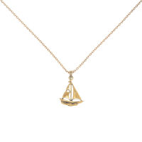 Bronzeanhänger Segelschiff