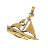 Bronzeanhänger Segelschiff