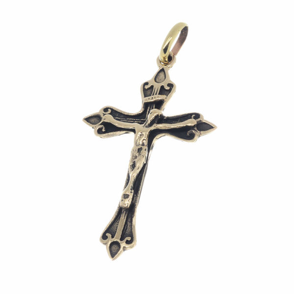 Bronzeanhänger Kreuz mit Jesus