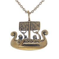 Bronzeanhänger Wikinger Schiff