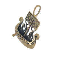 Bronzeanhänger Wikinger Schiff
