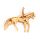 Bronze brooch - Racehorse with jockey