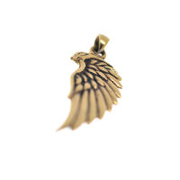 Bronzeanhänger - Flügel mit stilisiertem Vogelkopf ca. 52 x 16 x 3 mm
