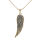 Bronze Pendant – Long Angel Wing with Fine Feather Texture