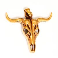 Bronzeanhänger - Longhorn Rinder Schädel
