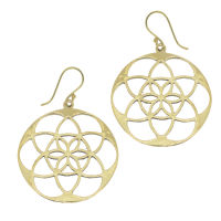 Bronzeohrringe Blume des Lebens