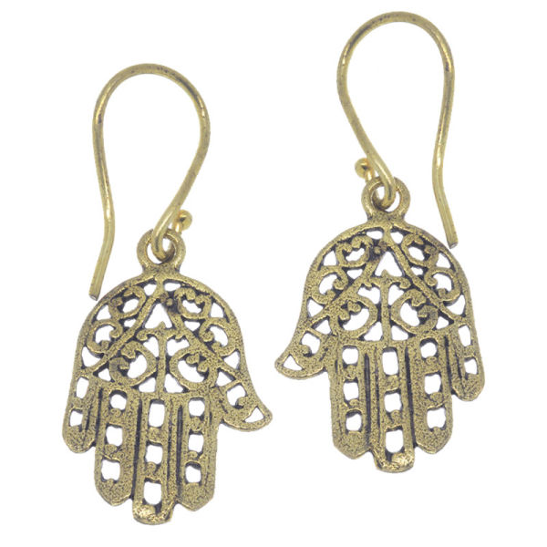Bronzeohrringe Hand der Fatima