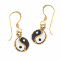 Bronzeohrringe Yin und Yang