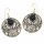 Bronzeohrringe mit Onyx