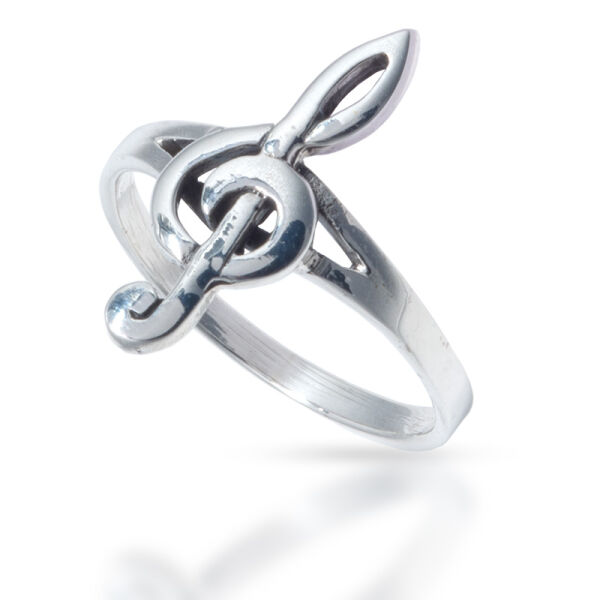 925 Sterling Silberring - Notenschlüssel 55 (17,5 Ø) 7,2 US