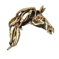 Bronze brooch - Horse head