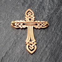 Bronze Brosche - Kreuz