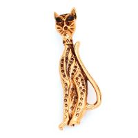 Bronze brooch - Cat