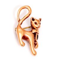Bronze brooch - Cat