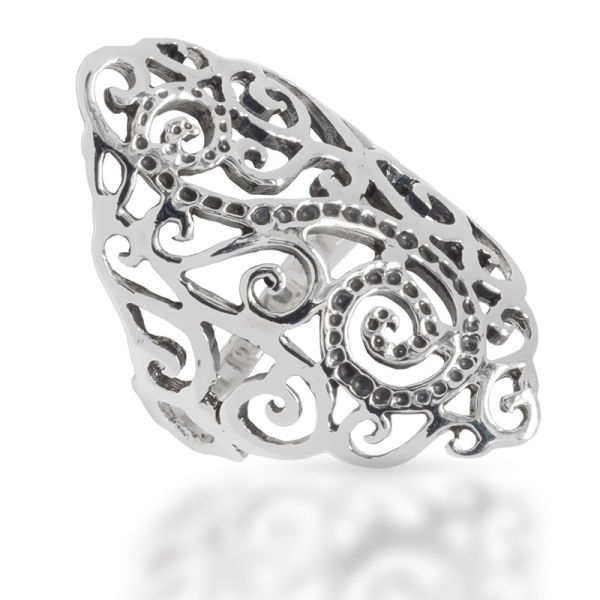 925 Sterling silver ring - tendrils