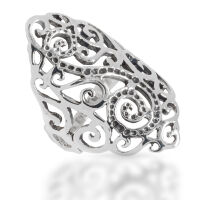 925 Sterling silver ring - tendrils 54 (17,2 Ø) 6,8 US