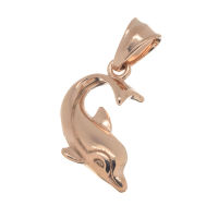 Edelstahlanhänger - Fisch / Delfin rosegold
