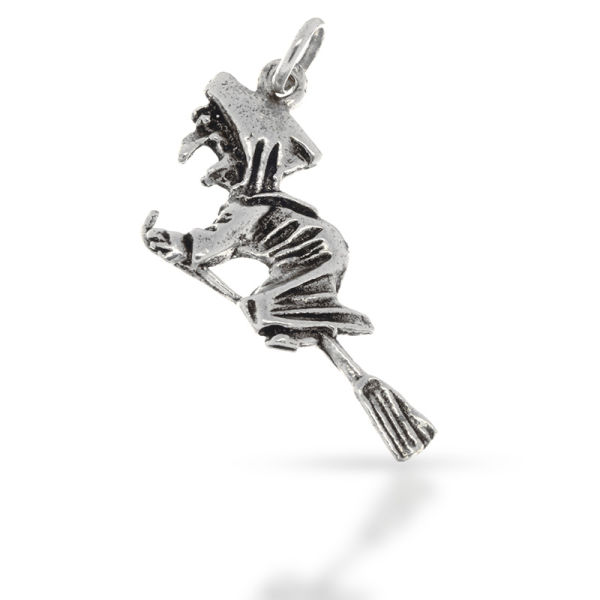 925 Sterling Silver Pendant - Witch