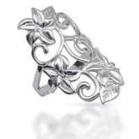 925 Sterling silver ring - flower pattern