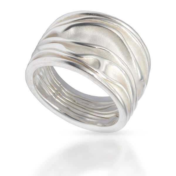 925 Sterling Silberring - "Wavy"