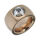 Stainless Steel Ring - with Cubic Zirconia PVD-Rósegold-63 (20,1 Ø) 10 US